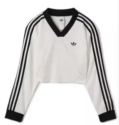 アディダスアディカラー フットボール ジャガード クロップロング スリーブトップ