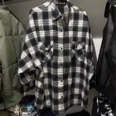 black & white flannel shirt