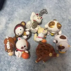 ミニフィギュア 招き猫 動物 詰め合わせセット