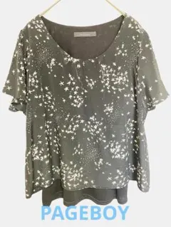 PAGEBOY 星柄 グレー 半袖Tシャツ　カットソー　Mのサムネイル