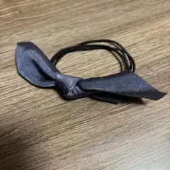 【匿名配送】リボンモチーフ ヘアゴム ネイビー