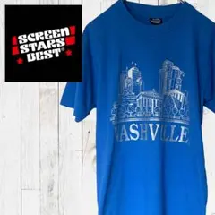【USA製】80s スクリーンスターズ Tシャツ ブルー シングル Sサイズのサムネイル