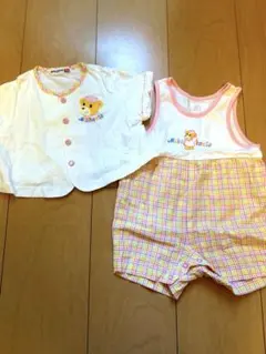【美品】ミキハウス セットアップ　70 ベビー　ロンパース