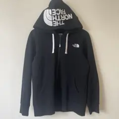 THE NORTH FACE ブラックパーカー　フードロゴ