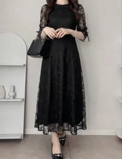 お呼ばれドレス 結婚式 披露宴 パーティー オケージョンドレス ブラック