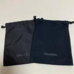 CHANEL ノベルティブラック 巾着ポーチ 2個セット