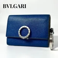BVLGARI ブルガリ 6連キーケース ネイビー グレインレザー - メルカリ