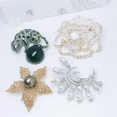 R*n様 スワロフスキーブローチ