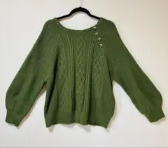 Sweet Fleur オリーブグリーン ニット4L