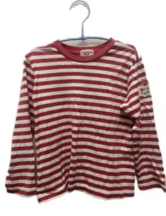 MIKI HOUSE 赤白ストライプ 長袖カットソー 120cm