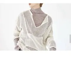 todayful Patchwork Mesh Tops エクリュのサムネイル