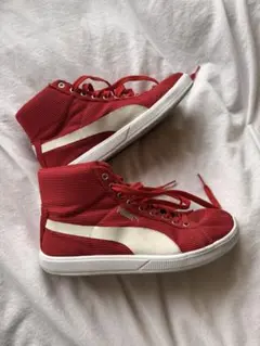 Puma レッド ハイカットスニーカー