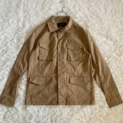 ジーナシス JEANASIS ミリタリージャケット 比翼仕立て キャメル フリー