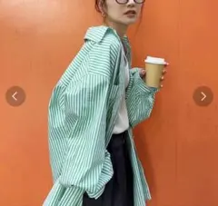 Ungrid ストライプルーズシャツ