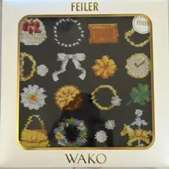 新品未使用　フェイラー ハンカチ WAKO TREE ブラック 新品・未使用】フェイラー 銀座和光 ハンカチ「WAKO TREE」 ブラック