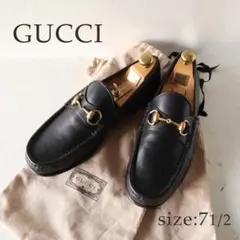 箱・袋付グッチ 1953 ホースビットローファー 7.5 26.5cmブラック