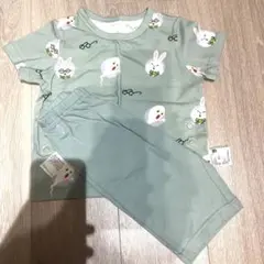 UNIQLO ベビーパジャマセット 90cm ミントグリーン おばけ