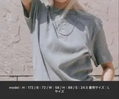 R.P.miller/ミラー ヘンリーネック　半袖Tシャツ　グレー　Mのサムネイル