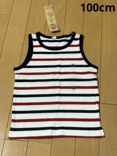 子供服／ノースリーブタンクトップ 100cm ボーダー柄
