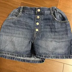 デニム ハーフパンツ フロントボタン