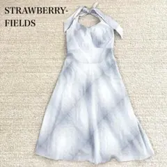 ストロベリーフィールズ ホルターネックワンピース チェック柄 フィットフレア