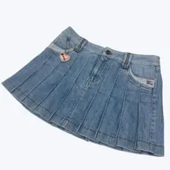 専用 希少 バーバリーブルーレーベル　デニム　プリーツ ミニスカート