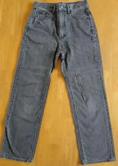 GUハイウエストストレートジーンズ