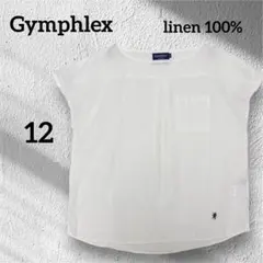 Gymphlex リネンブラウス ホワイト フレンチスリーブ 12のサムネイル
