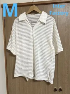 Inter Factoryしの - メッシュ レース シアー スキッパー シャツのサムネイル