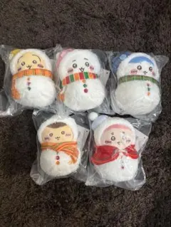 ちいかわ　雪だるま ぬいぐるみセット 5体