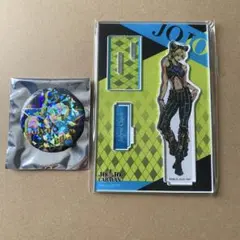 ジョジョの奇妙な冒険　空条徐倫　ジョリーン　アクリルスタンド　缶バッジ　管①