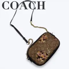 COACH コーチ チェーン ショルダーバッグ シグネチャー 花柄