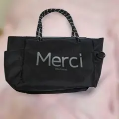 bleu bleuet Merci トートバッグ ブラックのサムネイル