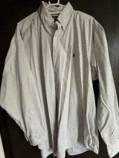 POLO RALPH LAUREN ストライプシャツ Lサイズ 古着