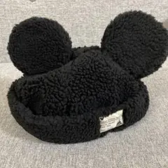 東京ディズニーリゾート ミッキーマウス　ボアキャップ ブラック黒 58cm