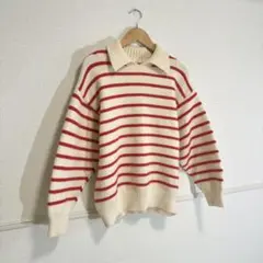 FREAK’S STORE 【襟付きボーダーニット ポロニット】のサムネイル