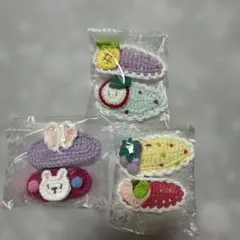 カラフルなヘアクリップ3個セット