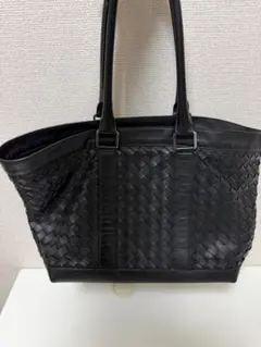 美品 本革 Sam.San.Leather 編み込みメッシュ BKトートバッグ - メルカリ