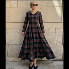 JENNE チェック柄 ロングワンピース 新品 タグアリ 送料込み価格
