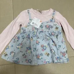 アンパンマン　花柄レイヤードトップス2枚組 100cm