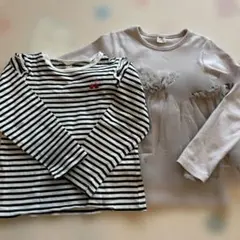 après les cours ストライプ 長袖カットソー 120cm