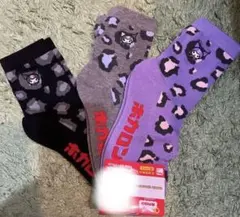 ホカロン ヒョウ柄 サンリオ クロミちゃん 3足セットソックス