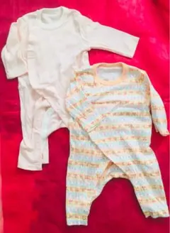 ロンパース 2枚セット　ワンタッチ　簡単