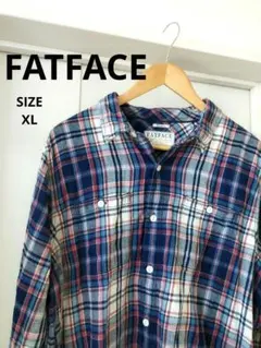 メンズ古着★FATFACE★サイズXL★フランネルシャツチェック柄★長袖トップス