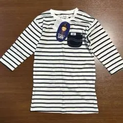 Buddy Lee 長袖カットソー 90サイズ 白/紺ストライプ