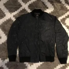 ALPHA INDUSTRIES MA-1 ブラック・カモフラージュ M