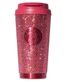 に*ゃ様 スターバックス ラインストーン タンブラー バレンタイン