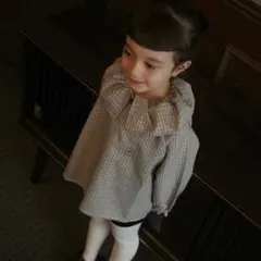 【美品】SABLE GENTLE CHECK BLOUSE 110