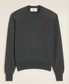 新品 Ami Parisロゴ　AMI DE COEUR セータークルーネックXS