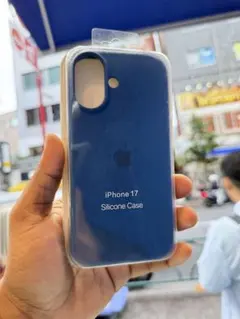 iPhone 17 高級シリコンケース 深海ブルー 高品質